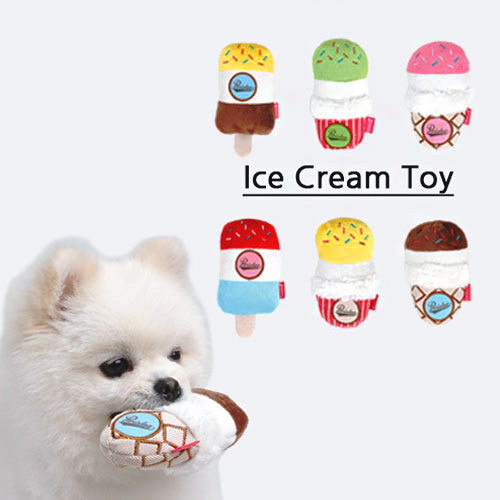 [패리스독](여름엔 아이스크림 냠냠!)아이스크림 토이1set(6개)(물면 삑삑 소리!)