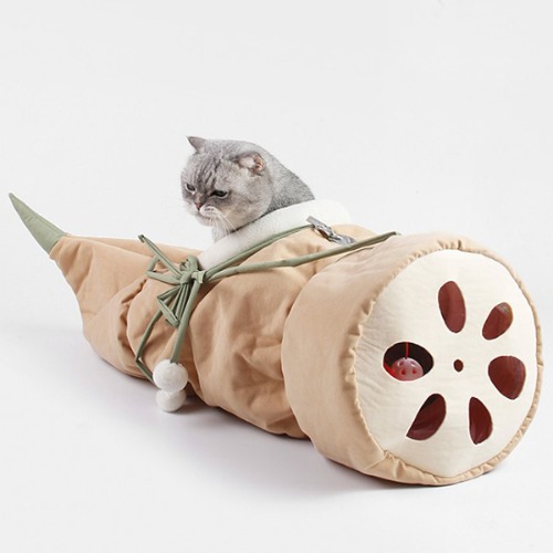 [퀸펫]고양이 해먹형 터널집(색상랜덤)