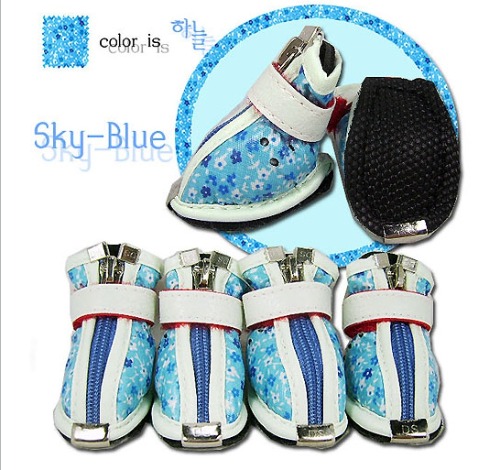 도기스쿨 꽃무늬 신발 (블루)