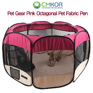 [CM]Pet Gear pink Octagonal Pet Fabric Pen(M-RED) 휴대용 울타리