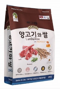 [도그랑] 훼미리 양고기와 쌀 시니어와 라이트 2kg