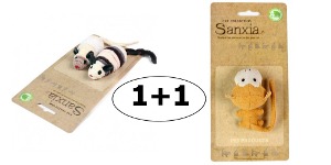 (1+1 땡처리세일) 산시아 빨간코 마우스 캣닙토이 (2P) + 미니몽키 캣닙토이 고양이 캣닙장난감 캣토이